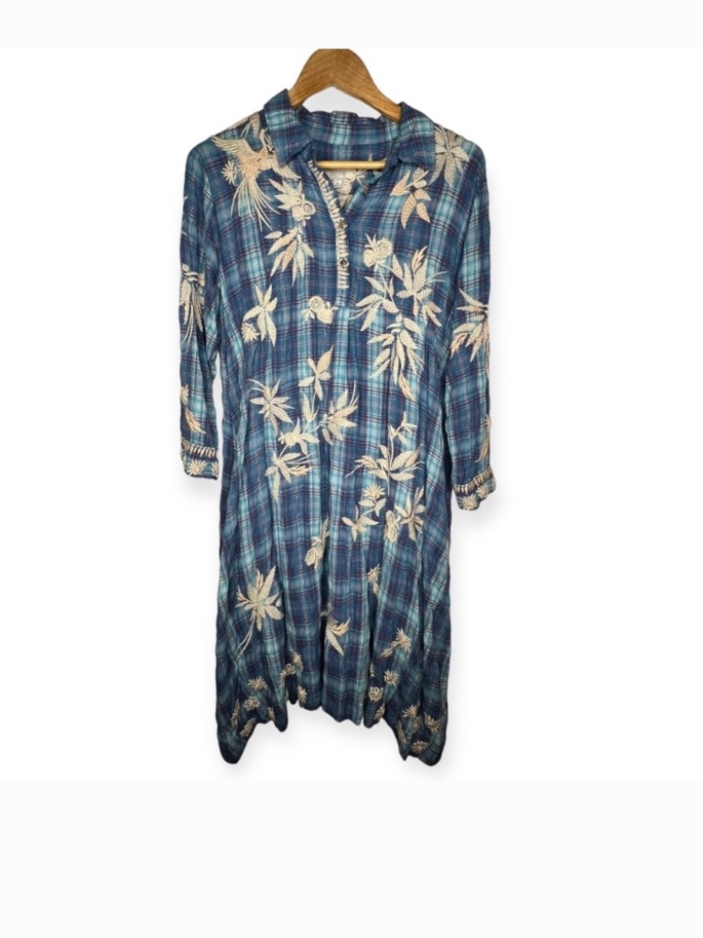 Johnny Was Workshop Tropical Embroidered Dress